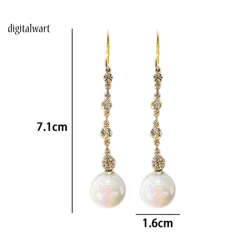 Kỹ Thuật Số| 1 Đôi Bông Tai Dài Đính Đá Thanh Lịch Dành Cho Nữ