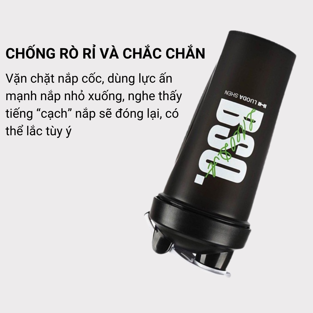 Bình Nước Tập Gym Thể Thao Vano House Có Con Lắc Lò Xò Tiện Lợi 750ML