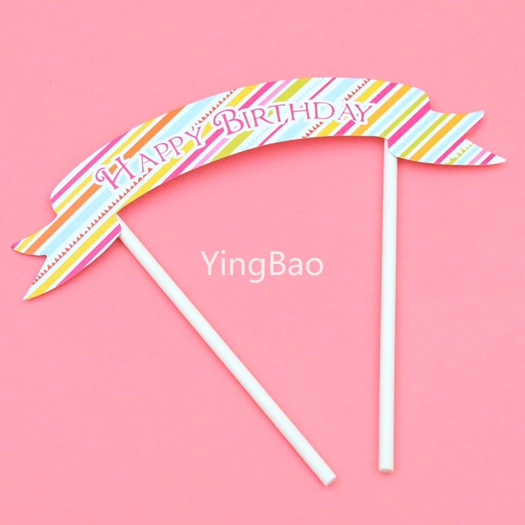 Set 5 Que Cắm Trang Trí Bánh Sinh Nhật Bé Chữ Happy Birthday Xinh Xắn
