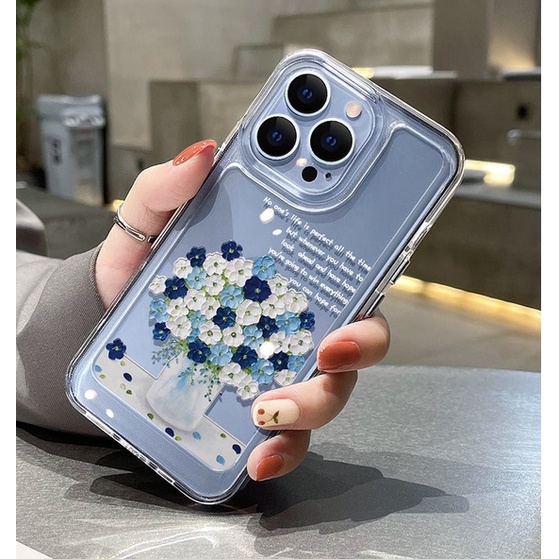 Ốp Điện Thoại Silicon Mềm Trong Suốt Hình Hoa Cho IPhone 11 12 13 14 Pro Max XR X 7 8 Plus XS Max 6 6S SE 2020