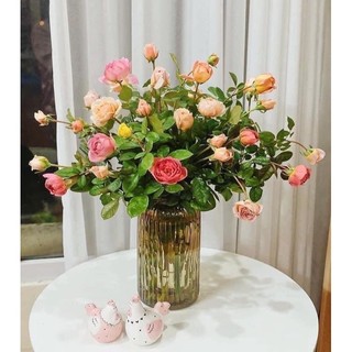 Bình hoa pha lê decor, lọ hoa pha lê vintage