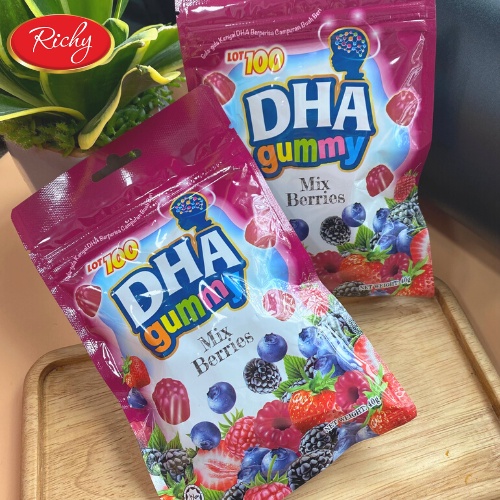 [NEW] Kẹo dẻo LOT100 DHA hương vị tổng hợp/Nho xanh 40g