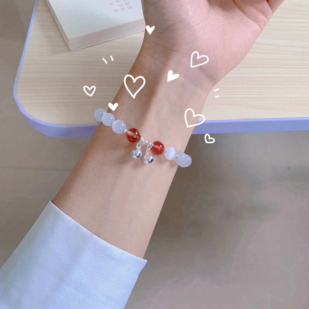 Vòng Tay Chuỗi Hạt Đá Mặt Trăng Thời Trang Cho Nữ