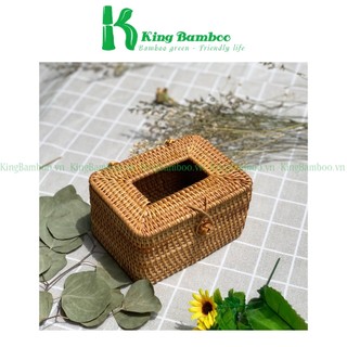 Hộp giấy mây tre đan thủ công KING BAMBOO