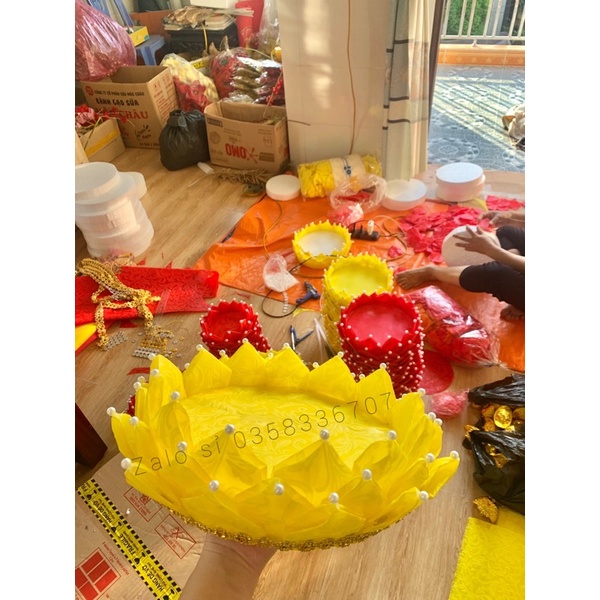 Đế trưng bày oản - làm tháp bánh tài lộc