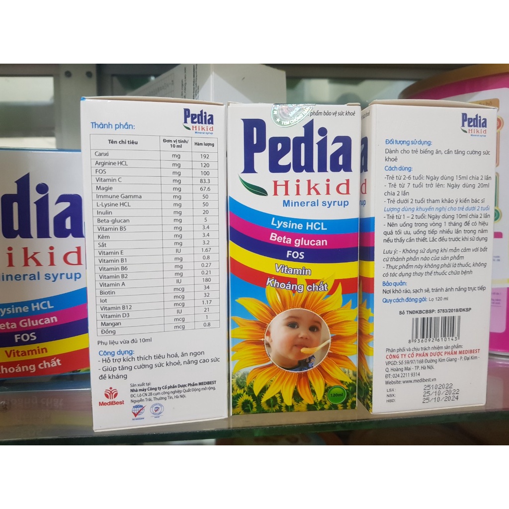 Bổ sung vitamin và khoáng chất PEDIA HIKID - Tăng cường miễn dịch
