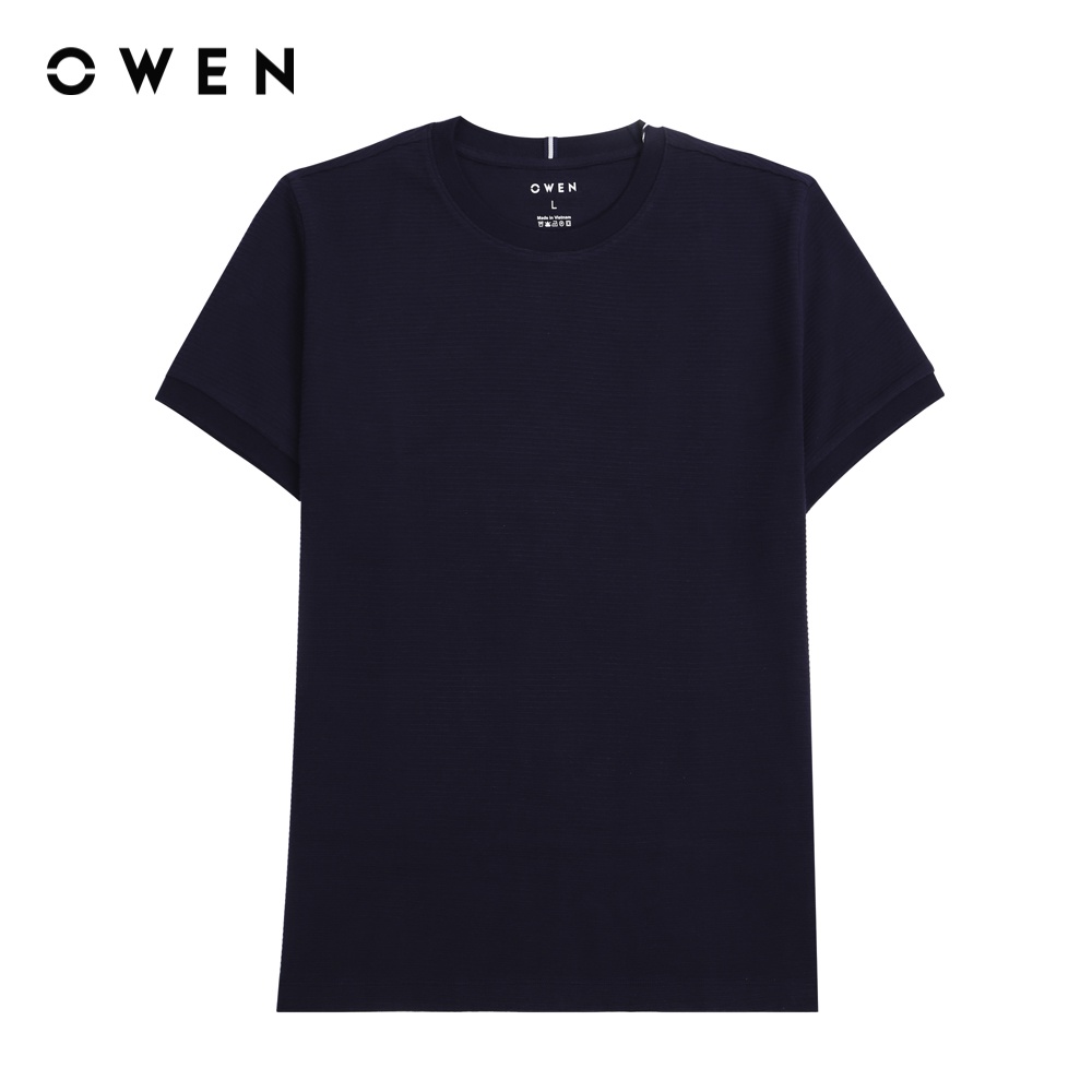 OWEN - Áo Tshirt ngắn tay Body Fit Navy - TSN220965