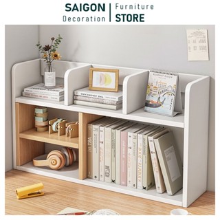 Kệ sách để bàn, kệ sách gỗ đa năng decor bàn làm việc phong cách hiện đại