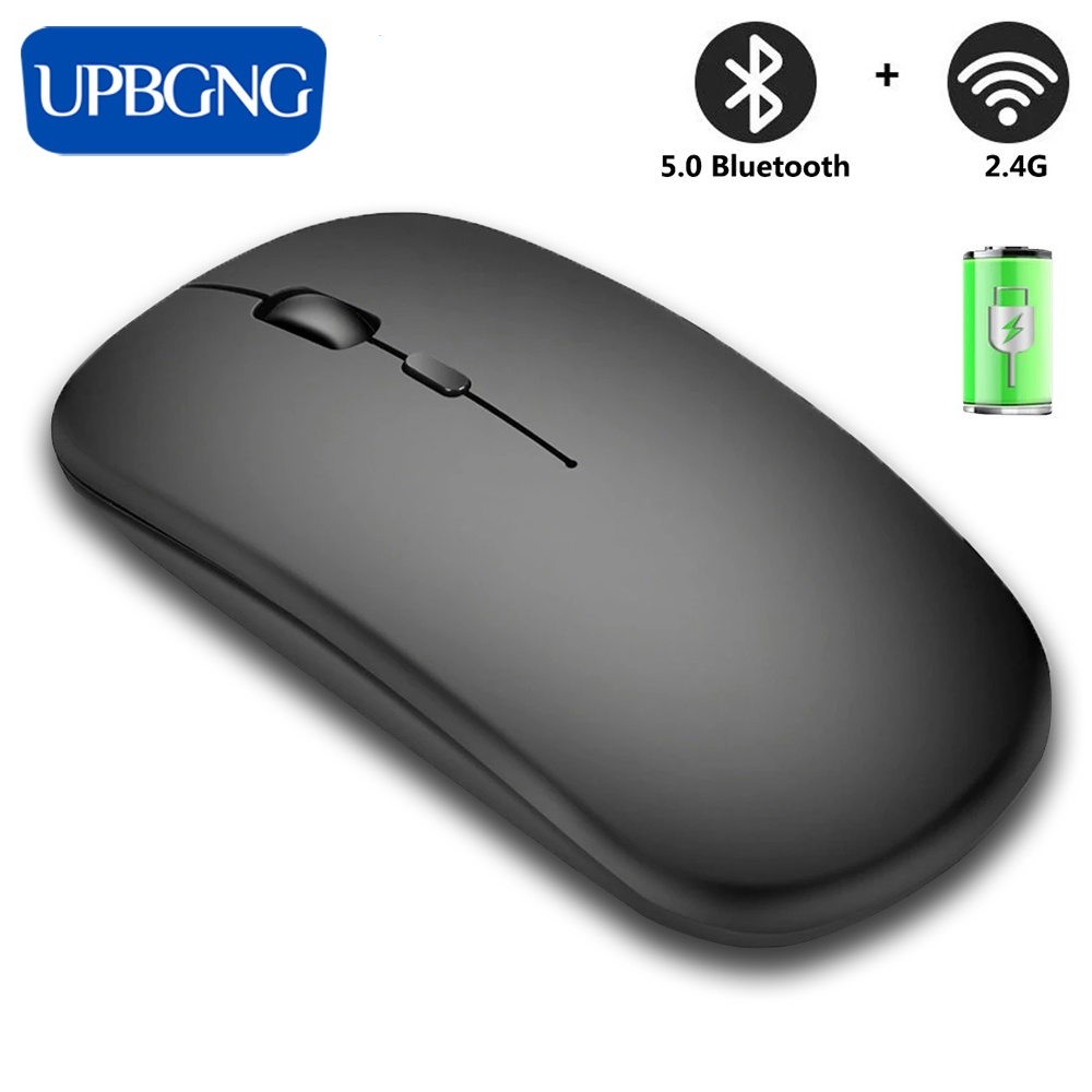 Chuột Không Dây Bluetooth Sạc USB Mới Dành Cho Máy Tính Laptop Macbook 2.4GHz 1600DPI