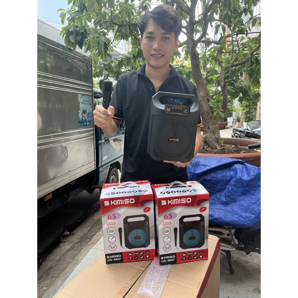 Loa karaoke Kèm Mic Kimiso QS-3607 chất âm khá kích thước nhỏ gọn karaoke mang đi chơi đi du lịch công suất 20W