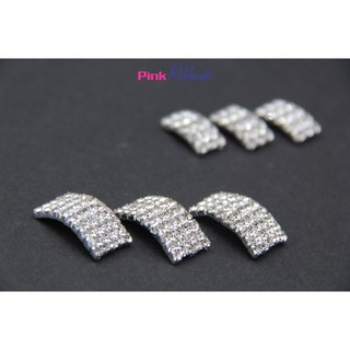 *[Giá 2 cái]Charm đá chữ nhật 2 cỡ phụ kiện thời trang, gắn lên phụ kiện tóc, phụ kiện nơ bờm kẹp tóc, DIY, handmade