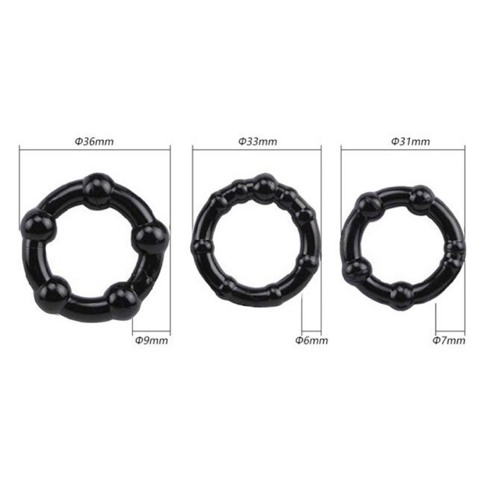 Vòng Silicon.cho nam bộ 3 vòng mềm mại co giãn tốt chống/xuất sớm