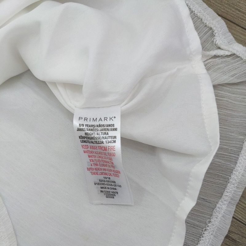 Áo bé gái trắng kiểu primark