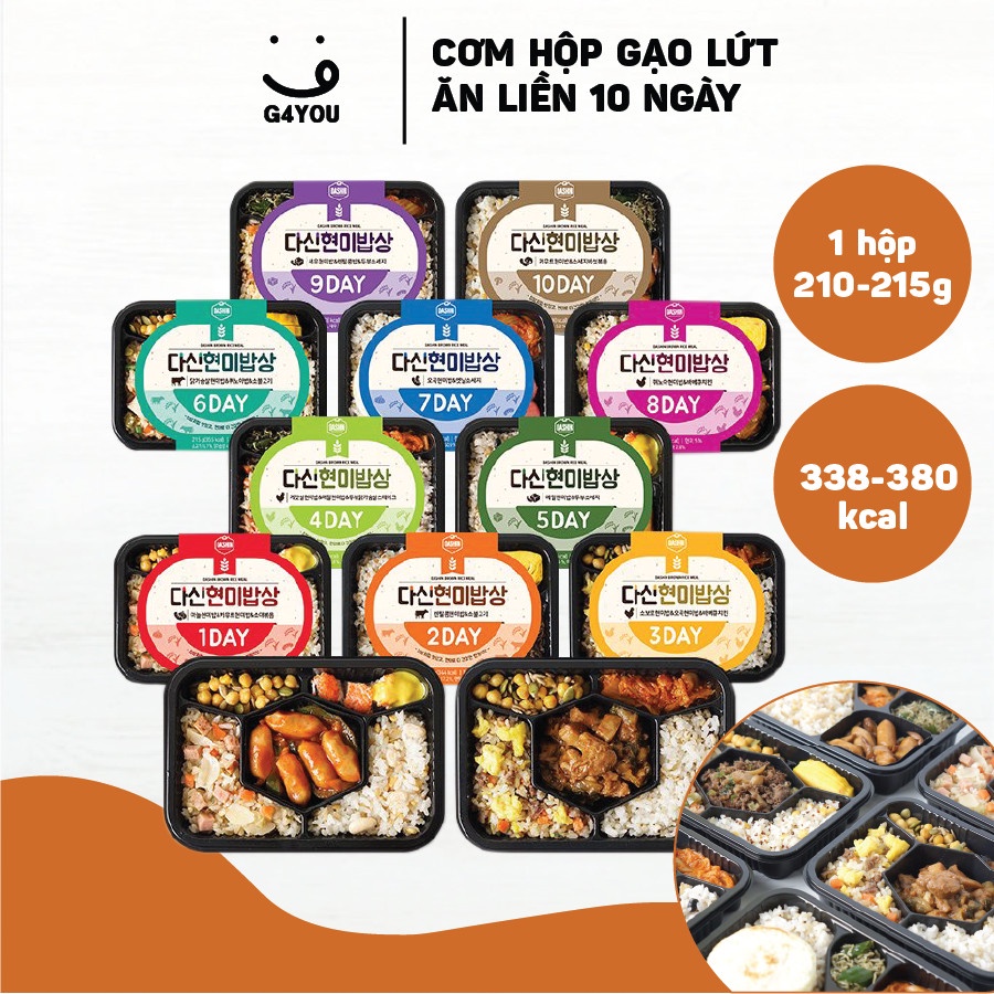 Cơm Hộp Gạo Lứt Ăn Liền Eat Clean 10 Ngày Dashin 210g/ 1 Hộp