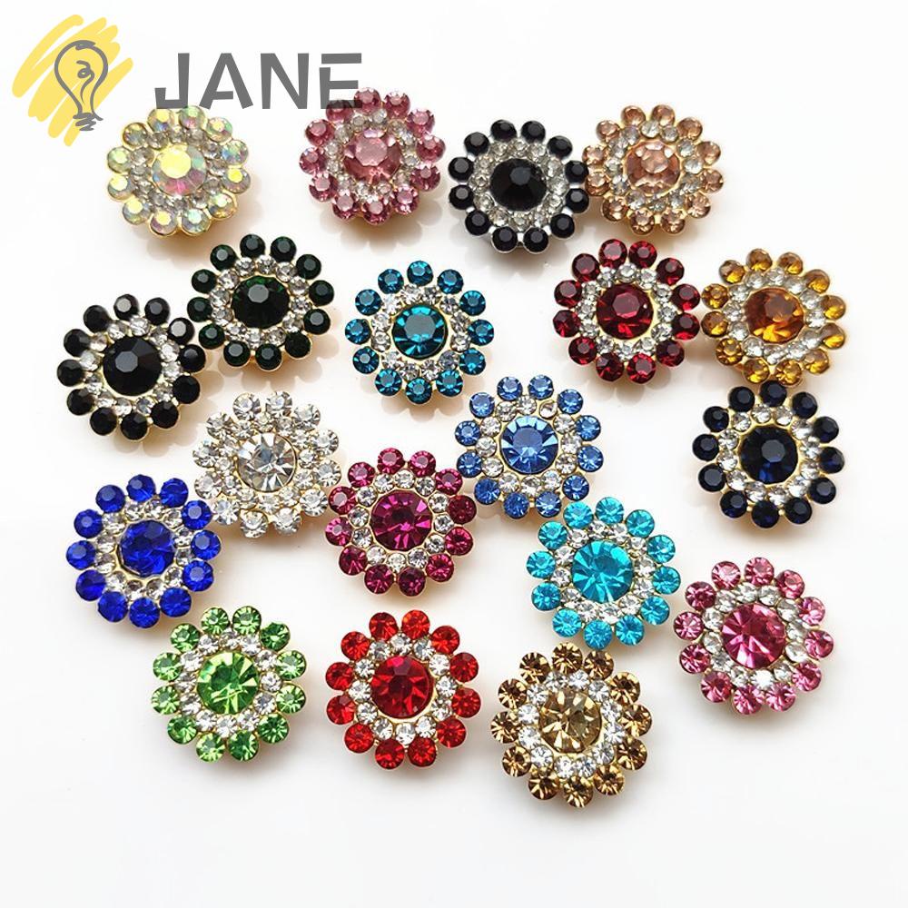 Set 10 Nút Áo Hình Bông Hoa Bằng Thép 14mm Dùng Để Trang Trí Quần Áo / Mũ / Làm Đồ Thủ Công Diy