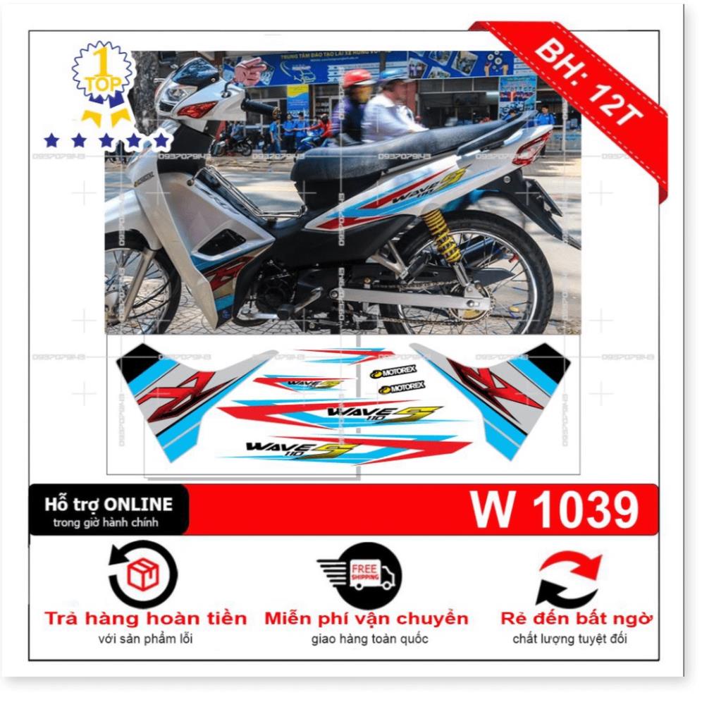 FREE SHIP + SALE SỐC +DECAL PVC 5 LỚP CHẤT LƯỢNG CAO Tem rời wave S 110 2017 trắng
