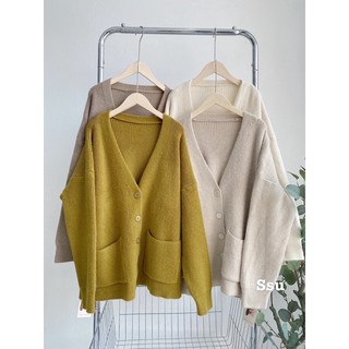 Áo len cdg trơn dáng rộng