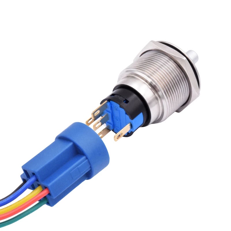 Công Tắc Nút Xoay Bằng Thép Không Gỉ Chống Nước 22mm 2 3 Postion 1NO1NC 2NO2NC 12V 220V Màu Xanh Lá