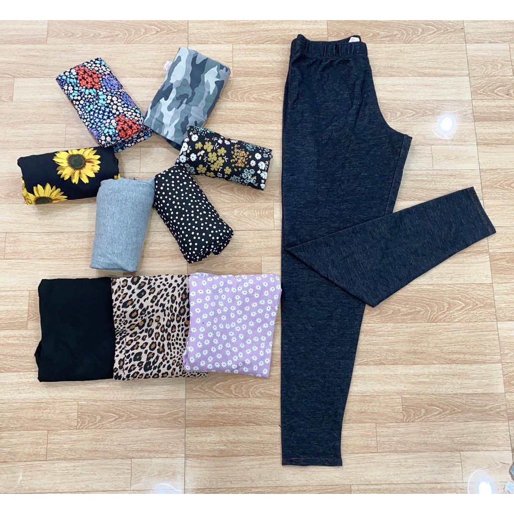 Quần legging cotton hàng dư xịn người lớn size từ S - XXXL