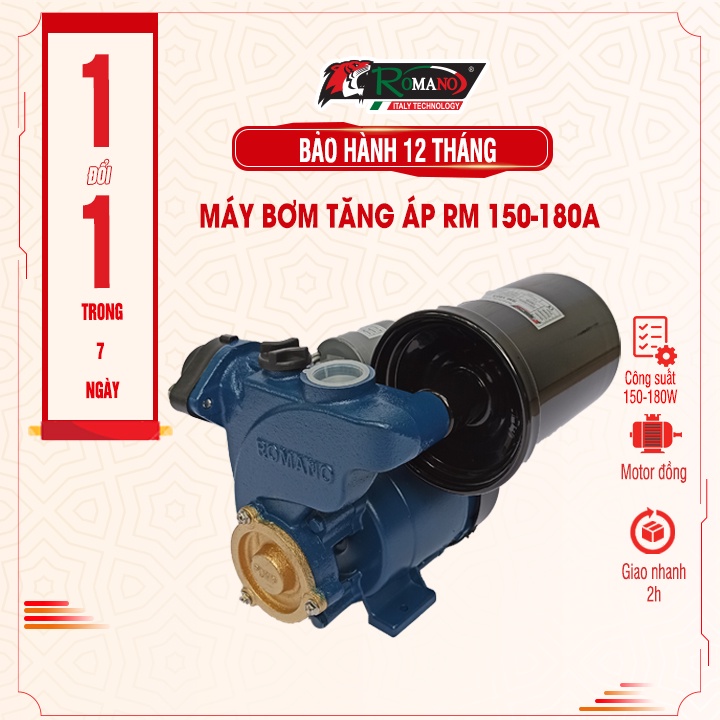 Máy Bơm Tăng Áp ROMANO, Tự động tăng áp, Tăng cùng lúc nhiều thiết bị, Công nghệ Italy