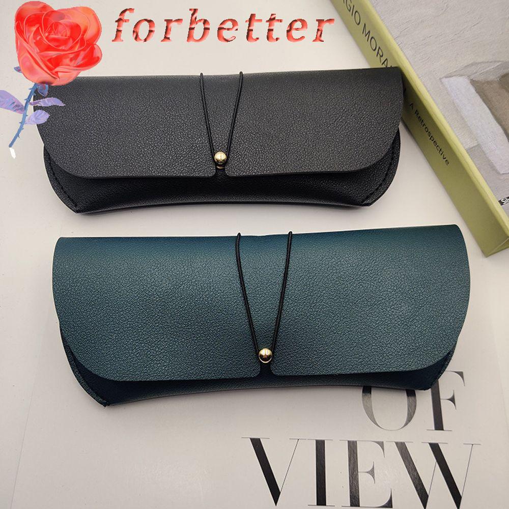 Hộp Đựng Mắt Kính Đọc Sách Bằng Da PVC Mềm Màu Trơn Nhỏ Gọn Cho Nữ