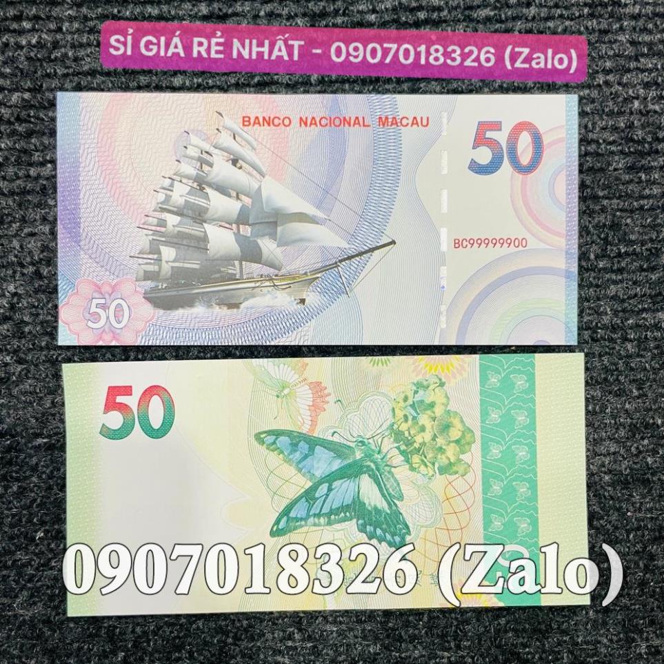 COMBO 10 Tờ Tiền Macao Thuận Buồm Xuôi Gió Của Macao lưu niệm, Có Bảo An Siêu Đẹp - Phong Thủy