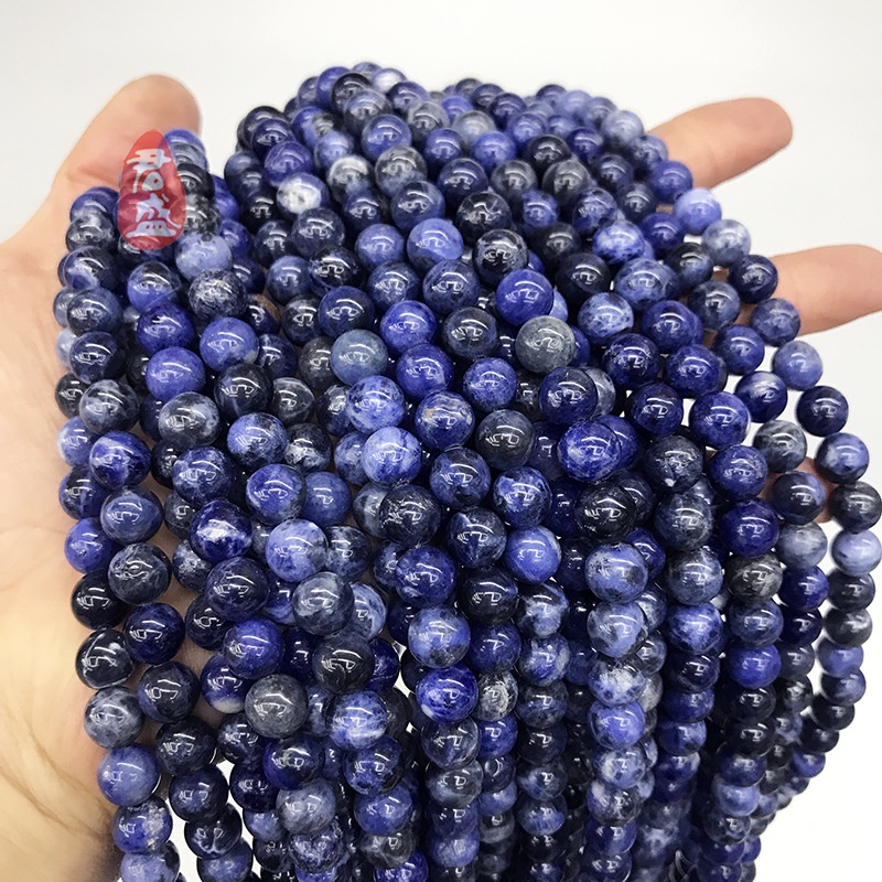 Chuỗi Hạt Đá Sapphire Tự Nhiên Hình Tròn Dùng Làm Trang Sức Diy