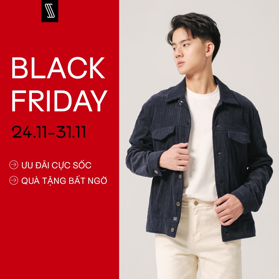 Áo khoác nam SSSTUTTER nhung có lót dáng trucker THOMAS JACKET