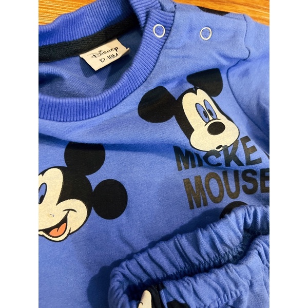 Set bộ Mickey xanh biển da cá bé trai