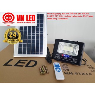 ĐÈN PHA LED NĂNG LƯỢNG MẶT TRỜI 25W SOLAR LIGHT, vnled.vn 0936395395