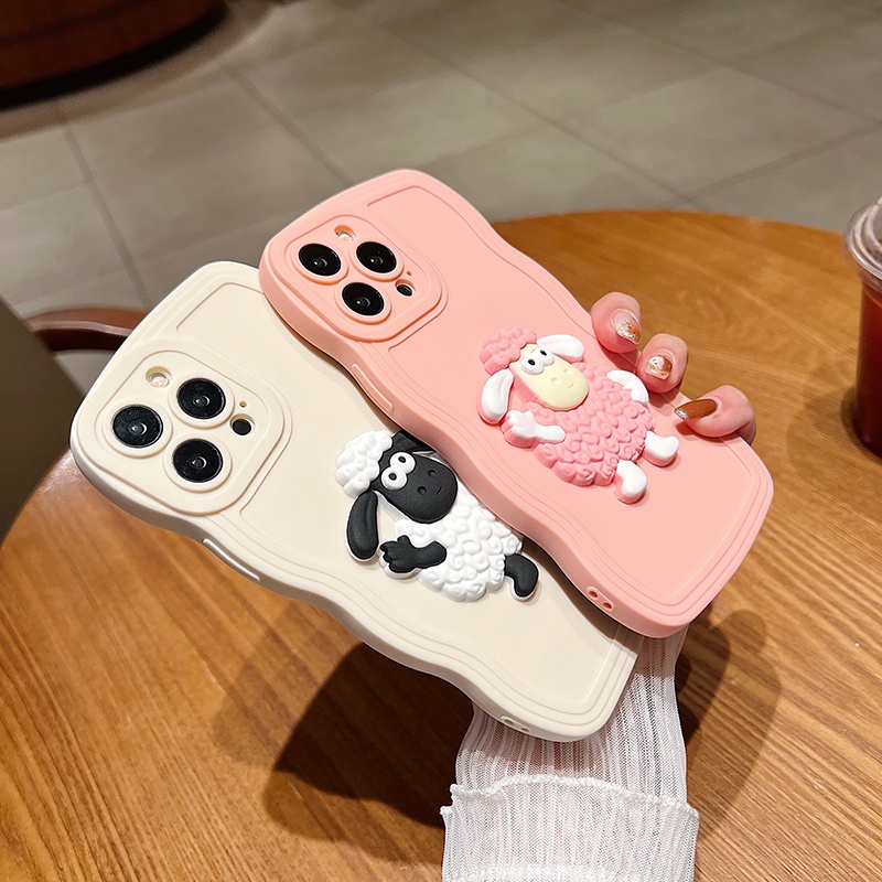 Ốp Điện Thoại Mềm Chống Sốc In Hình Cừu Hoạt Hình Cho iPhone 14 Pro MAX 14 13 Pro MAX 12 11 Pro MAX IX XR MAX 7P 8Plus