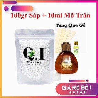 Combo 100gr Sáp wax lông nóng, 10ml mỡ trăn nguyên chất