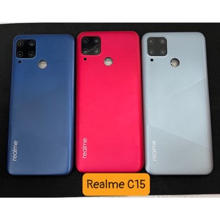 Bộ vỏ full realme c15 zin bao gồm vỏ lưng/sườn/phím bấm/kính camera