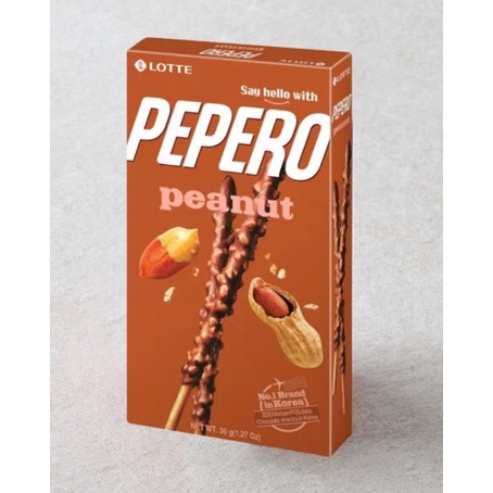 Bánh Pepero Phủ Sôcôla Đậu Phộng 36g Hàn Quốc [ hàng nhập khẩu chính hãng]