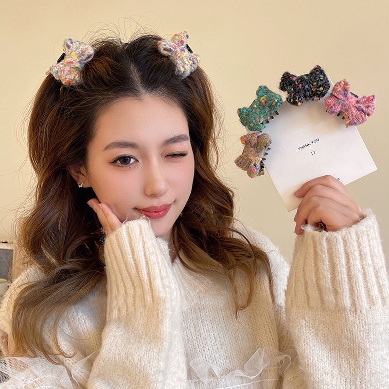 Kẹp Tóc Hình Nơ Nhỏ Xinh Xắn Phong Cách Hàn Quốc Dễ Thương