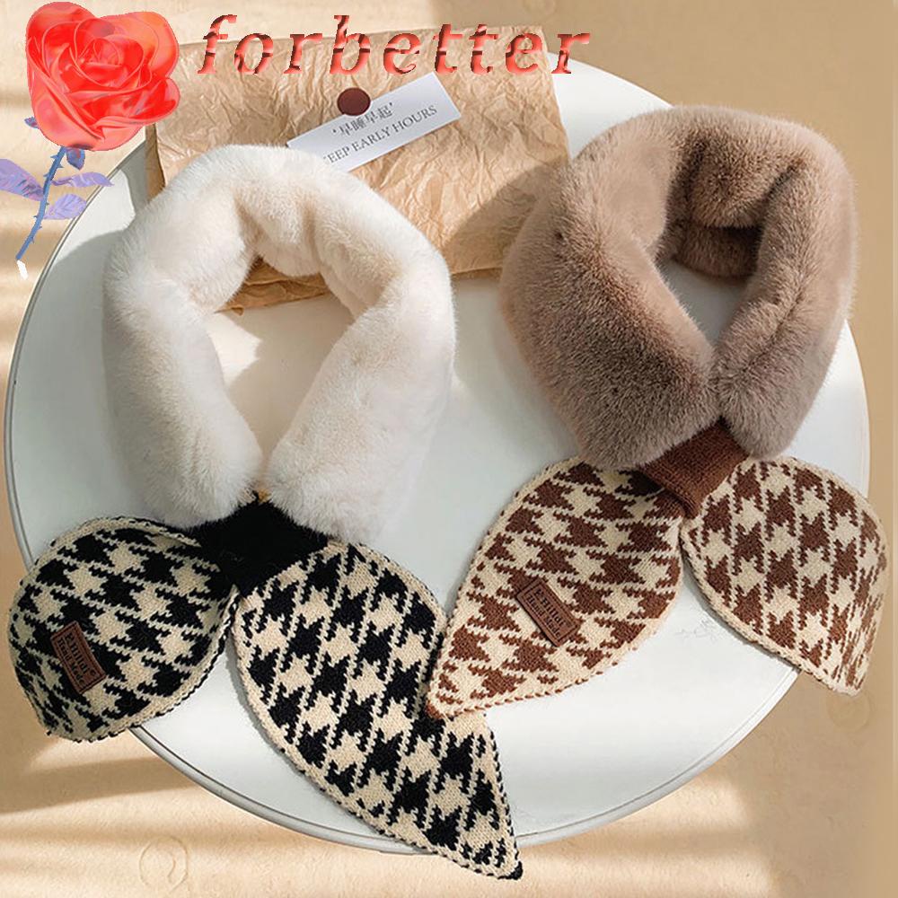 Khăn quàng cổ bằng lông giả dệt kim dày giữ ấm nhiều màu tùy chọn cho nữ