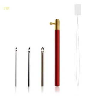 Bộ dụng cụ đan len thủ công kèm 3 đầu xỏ chỉ tiện dụng