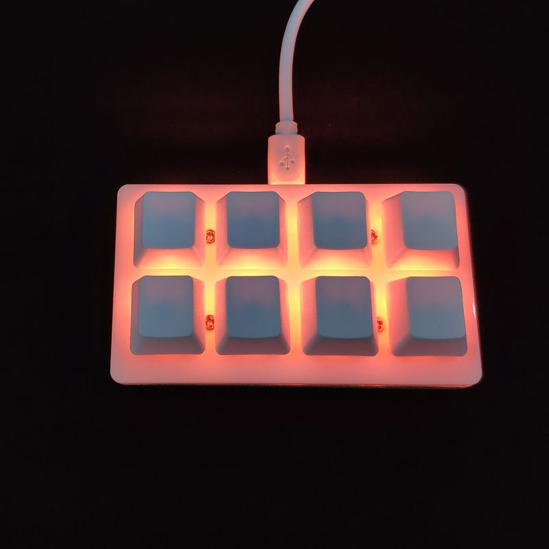 Bàn Phím Cơ 8 Phím Mini Một Nút Bấm Hỗ Trợ Chơi Game OSU