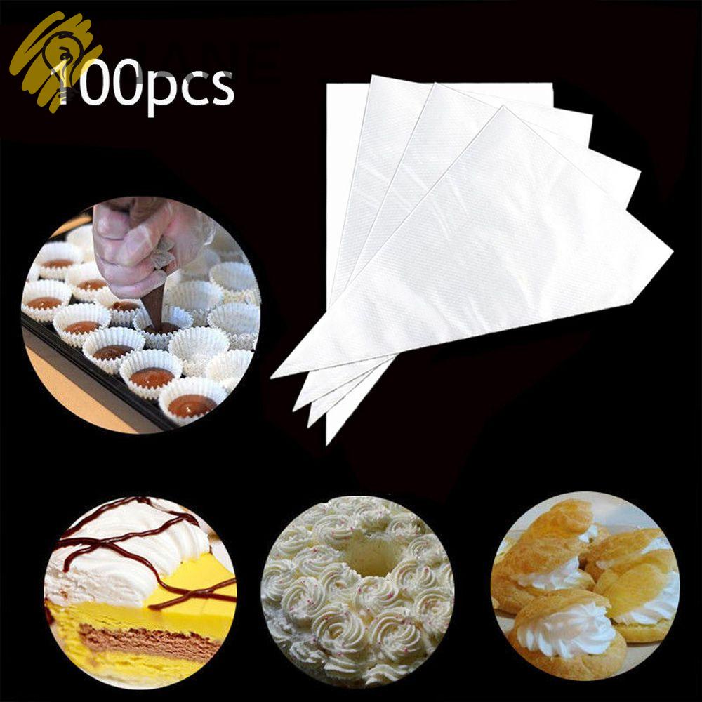 Set 100 Túi Bắt Bông Kem Bằng Nhựa Dùng Một Lần Tiện Dụng