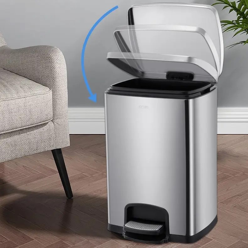 Thùng rác đạp chân CCKO có nắp đậy bật Inox cao cấp CK9934 phòng khách nhà bếp nhiều màu 5L 8L 12L 20L 30L