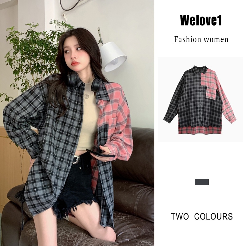 Áo Khoác Sơ Mi Tay Dài Dáng Rộng Chống Nắng Thiết Kế Lệch Tà Cá Tính Cho Nữ