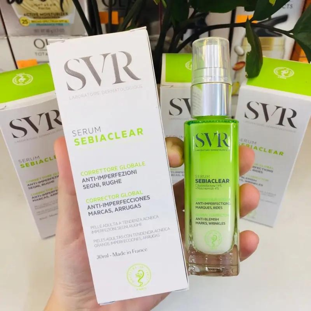 Serum giảm mụn SVR Sebiaclear 4% NIACINAMIDE và 14% Tinh Chất Dưỡng 30ml