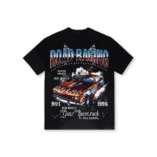 Áo Thun Tay Lỡ Form Rộng Gonz Cotton 4 Chiều Dáng Unisex In Hình HIPHOP - Road Racing