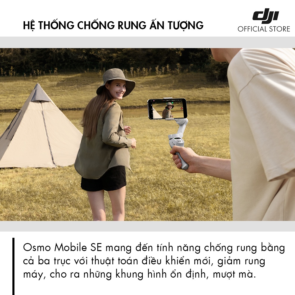 Tay cầm chống rung cho điện thoại Gimbal DJI Osmo Mobile SE (DJI OM SE)