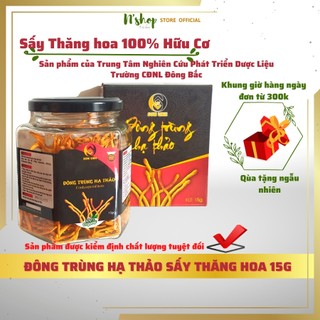 Đông trùng hạ thảo sấy thăng hoa hộp 15g do Trung tâm nghiên cứu phát triển nấm dược liệu nghiên cứu và phát triển
