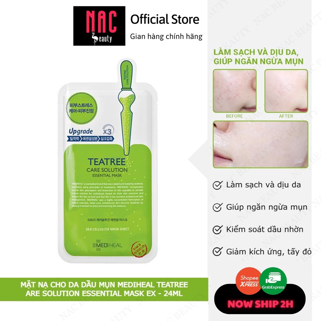 Mặt nạ Mediheal Teatree Care Solution Essential Mask Ex 24ml - Tea Tree
