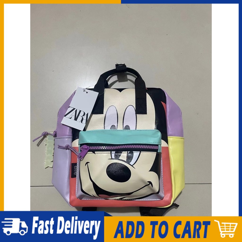 Ba Lô Zara Đi Học Hình Chuột Mickey Dễ Thương Cho Nữ&Nam