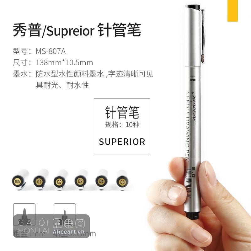 Bút Line Đi Nét Kháng Nước Superior - Cây lẻ