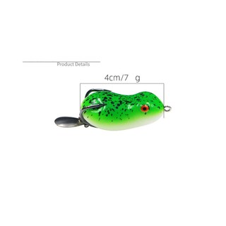 Mồi Câu Cá Giả Hình Ếch Sấm Sét Mềm 4cm / 7g
