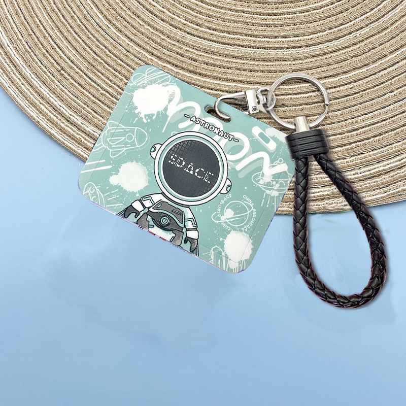 Dây Đeo Thẻ Ngang Cổ Dài In Hình Phi Hành Gia Đơn Giản